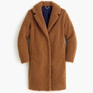 J.Crew Brown Teddy Coat, Size M - Cozy Winter Style, Quiet Luxury, Neutr…​